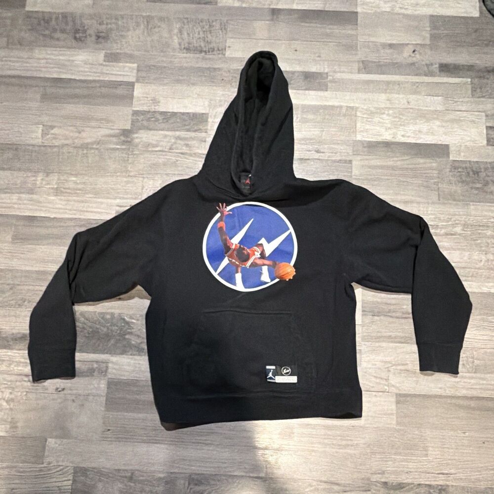 Nike Air Jordan x Fragment Hoody Black Size M Pullover Basketball